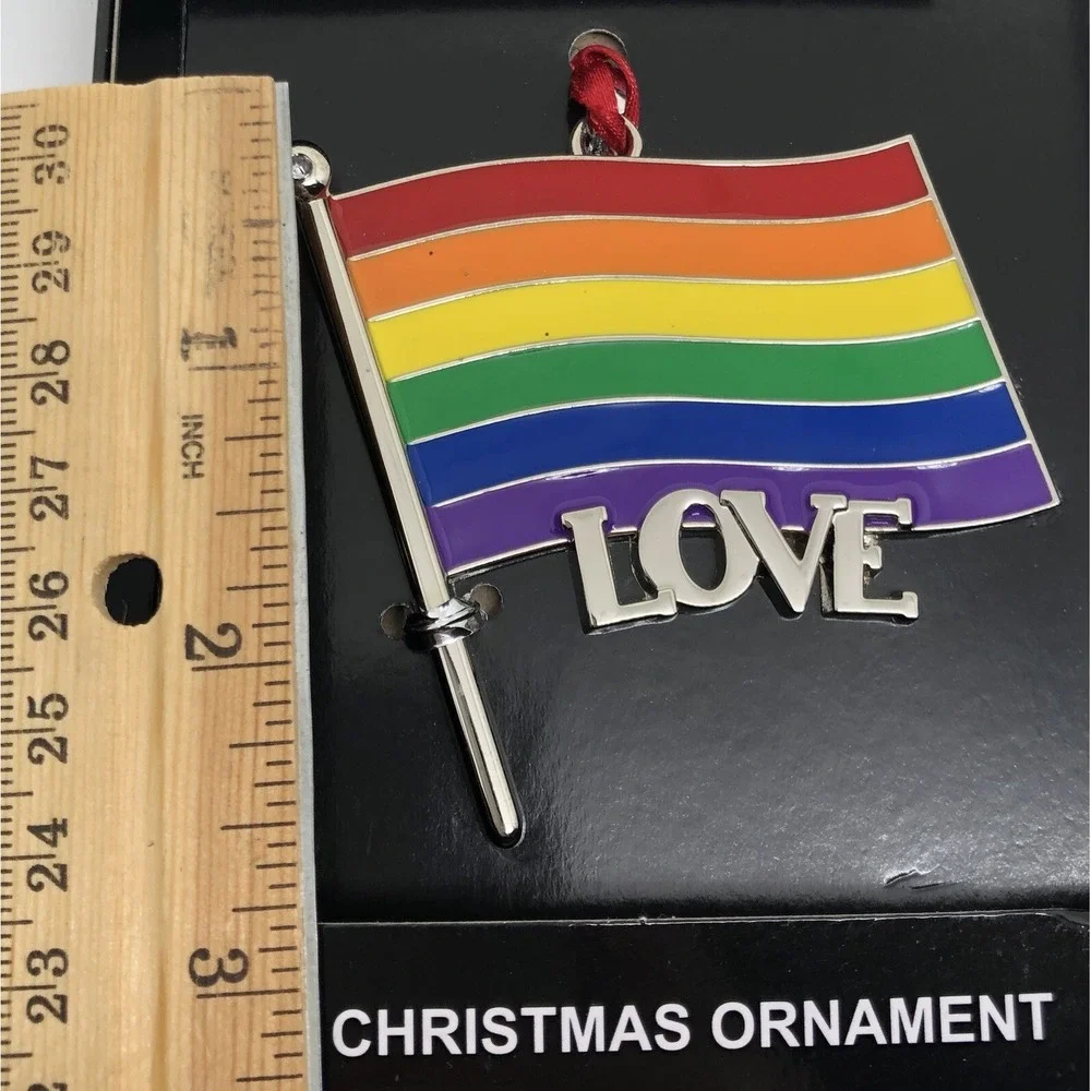 Regent Square Studio Design LOVE Pride Flag  Christmas Ornament LGBTQ+ Ally Gift